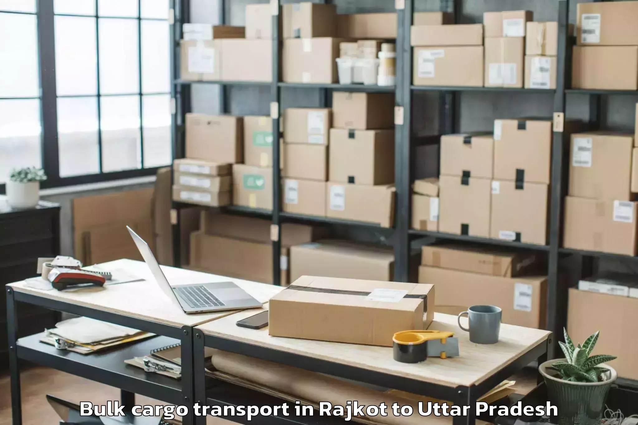 Book Rajkot to Varanasi Airport Vns Bulk Cargo Transport Online